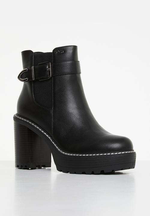 Plum - Jemila ankle boot - black