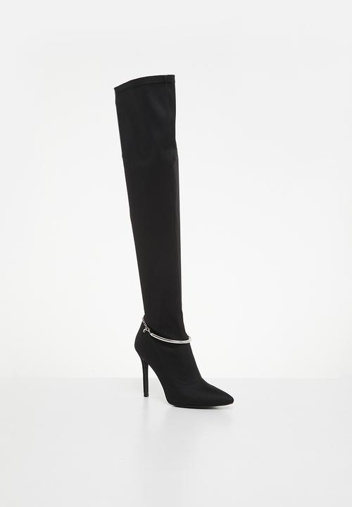 Plum - Viera stiletto boot - black
