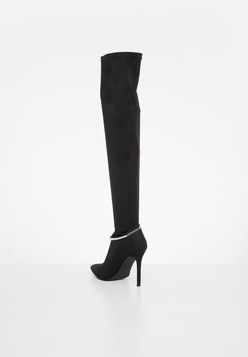 Plum - Viera stiletto boot - black
