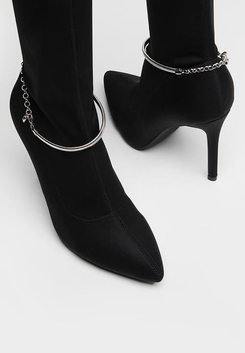 Plum - Viera stiletto boot - black