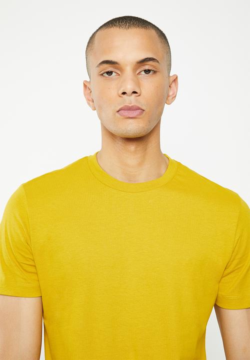 MANGO - Cherlo sustainable cotton basic T-shirt - yellow