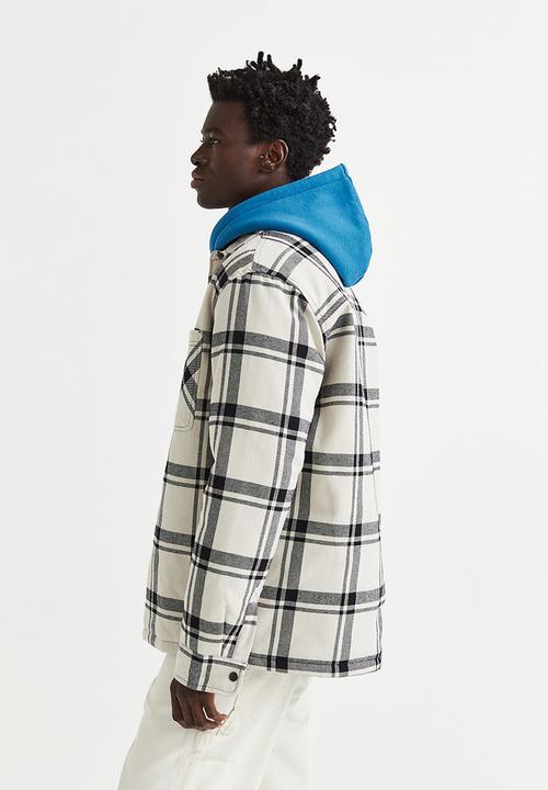 H&M - Padded overshirt - cream/checked