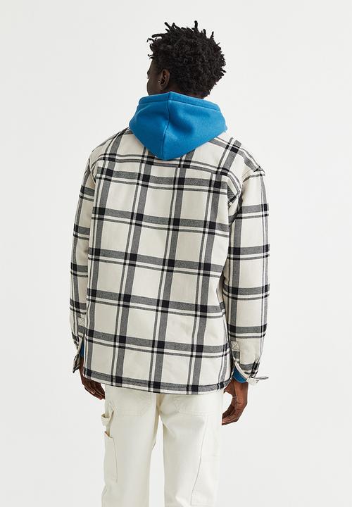 H&M - Padded overshirt - cream/checked