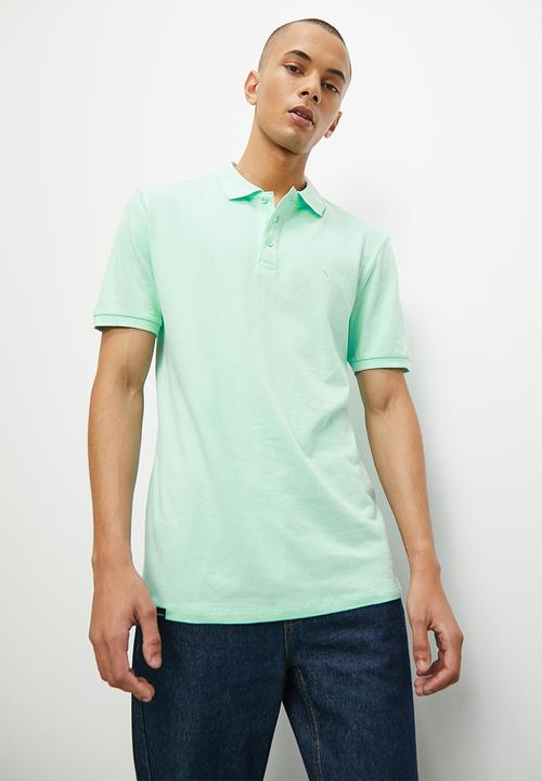 Superbalist - Luka pique short sleeve slim golfer - mint