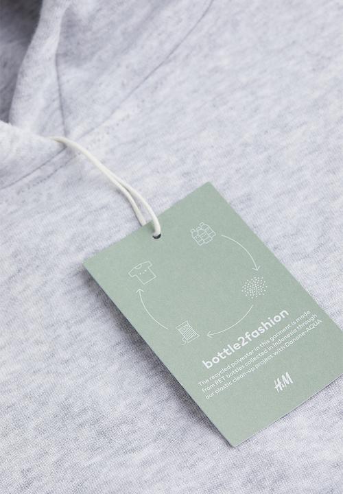 H&M - Oversized hoodie - light grey marl