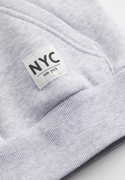 H&M - Oversized hoodie - light grey marl