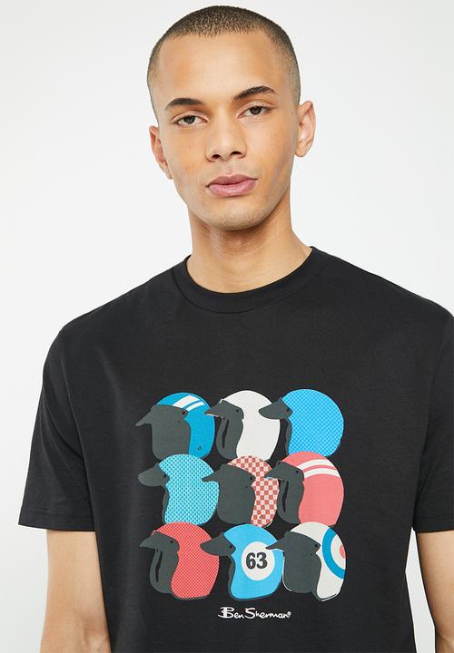 Ben Sherman - Scooter helmet tee-shirt - black