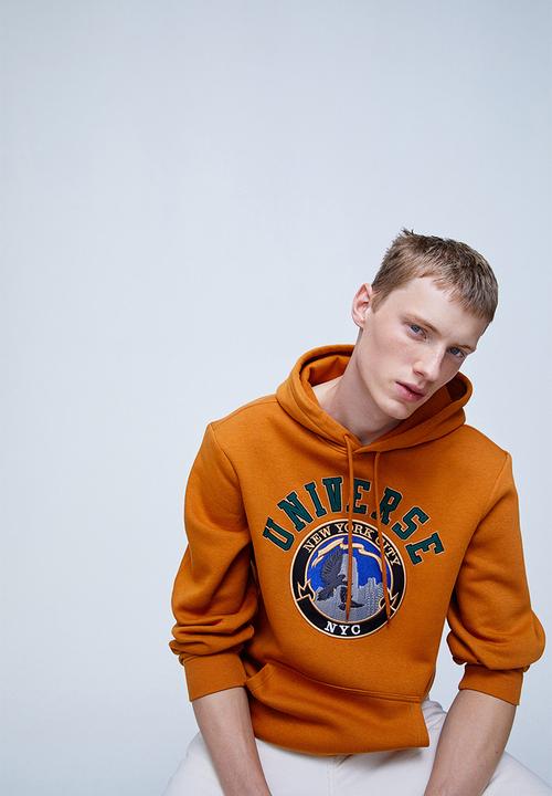 H&M - Regular fit hoodie - orange/universe