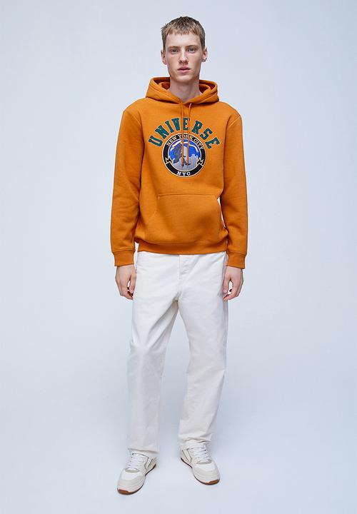 H&M - Regular fit hoodie - orange/universe