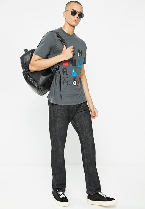 Ben Sherman - Typography art tee-shirt - dark charc