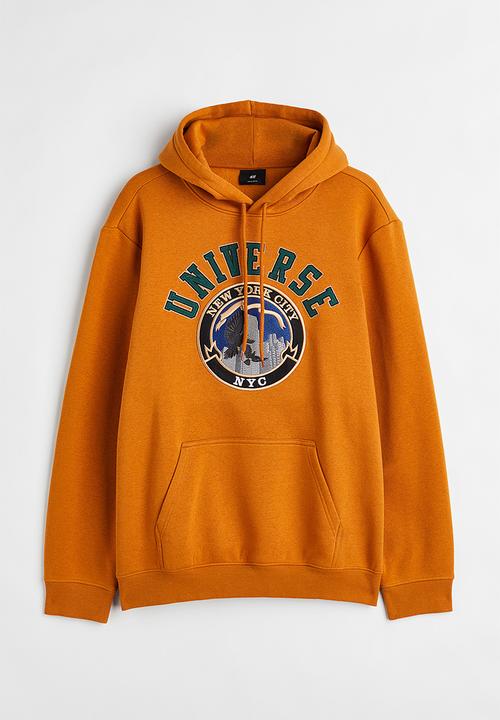 H&M - Regular fit hoodie - orange/universe