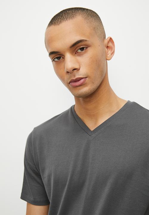 Superbalist - Dean v-neck tee - dark grey