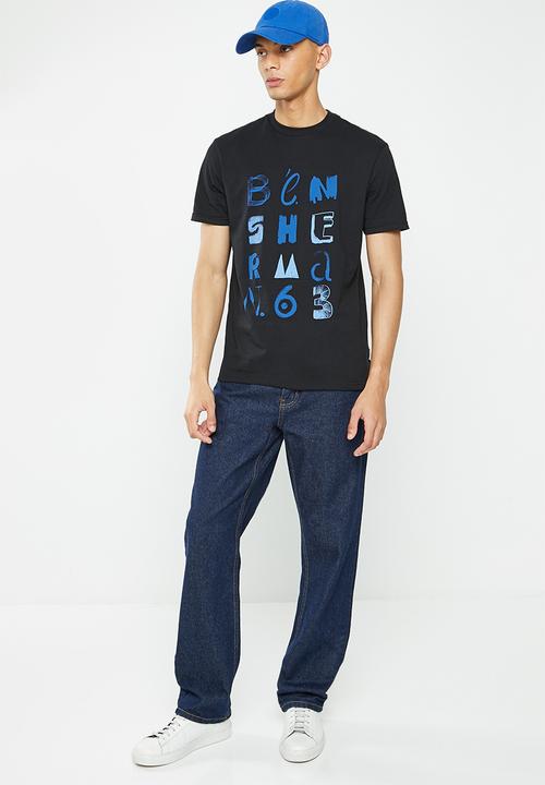 Ben Sherman - Typography art tee-shirt - black