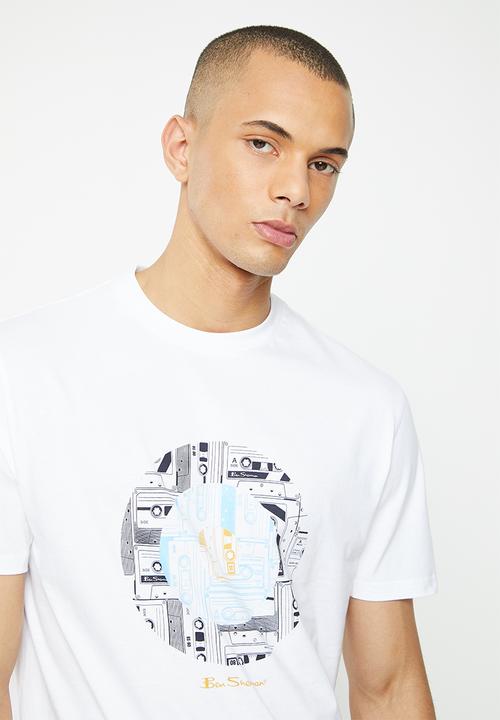 Ben Sherman - Retro tape tee-shirt - white