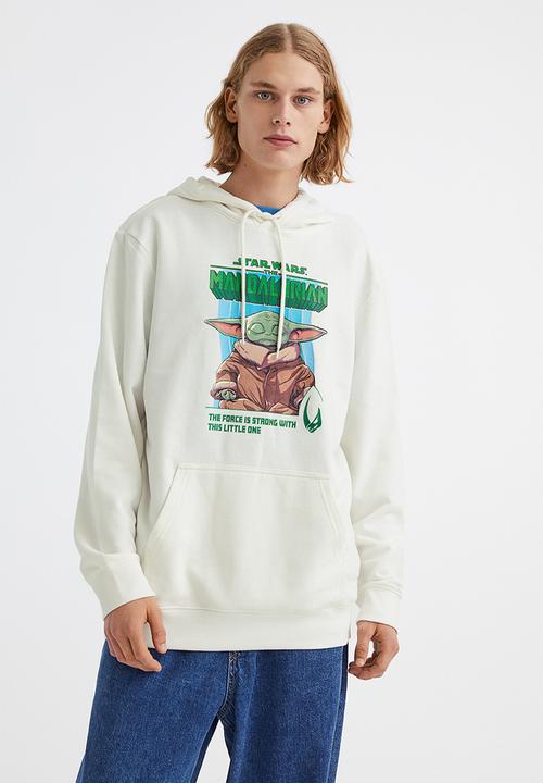 H&M - Printed hoodie - white/the mandalorian