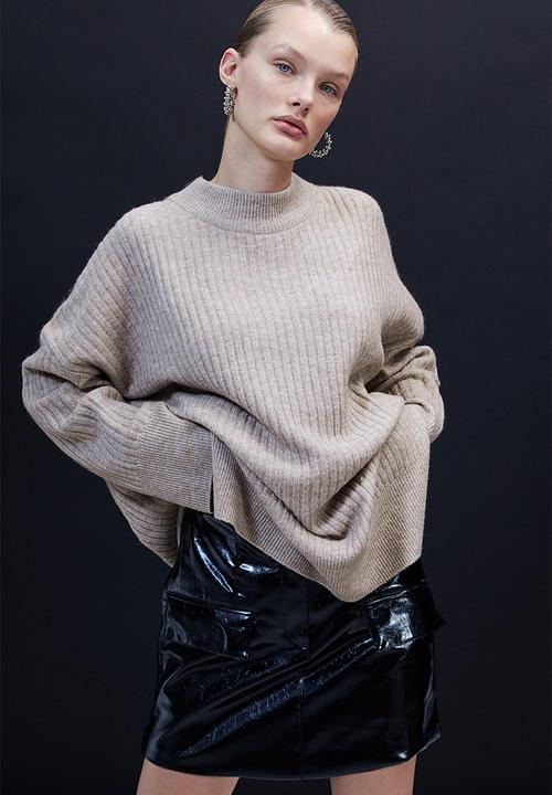 H&M - Rib-knit jumper - beige marl 