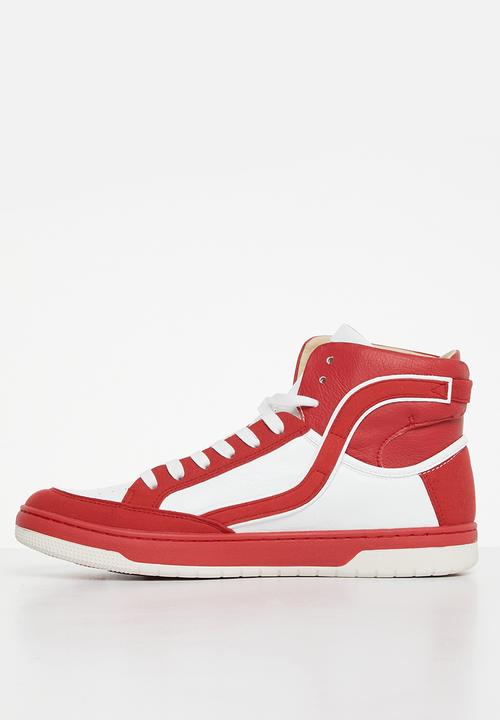 Superdry. - Vintage vegan basket high top - white/red