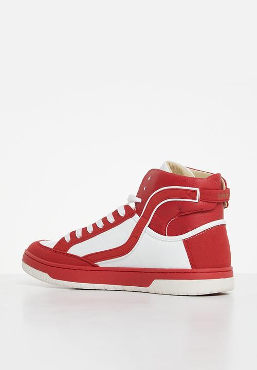 Superdry. - Vintage vegan basket high top - white/red
