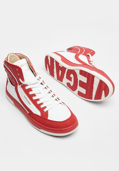 Superdry. - Vintage vegan basket high top - white/red