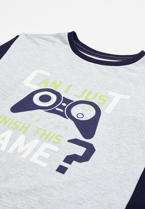 Superbalist - Boys winter pj set - navy & grey melange