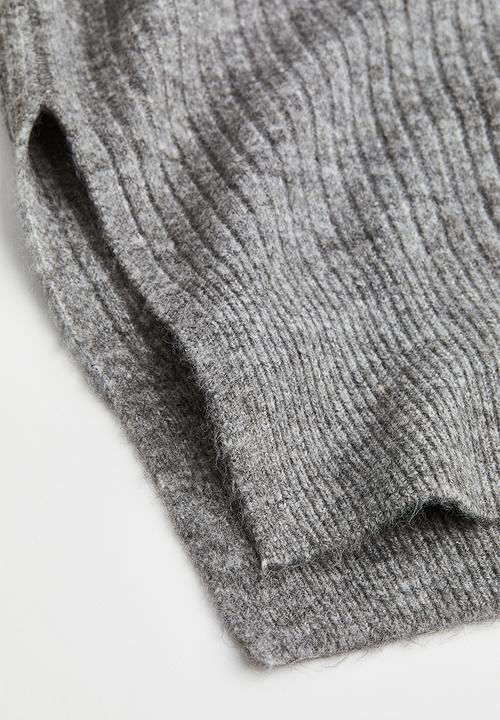 H&M - Rib-knit jumper - grey marl 
