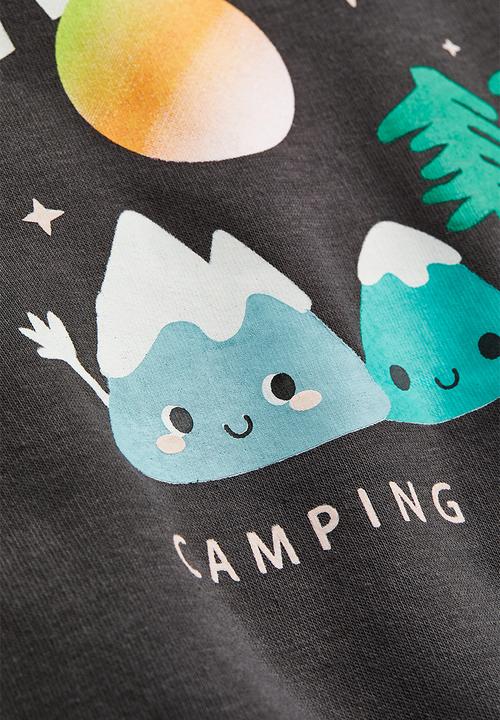 H&M - Printed sweatshirt - dark grey/mountains
