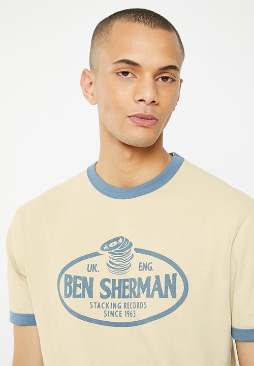 Ben Sherman - River brand driver tee - tofu/blue