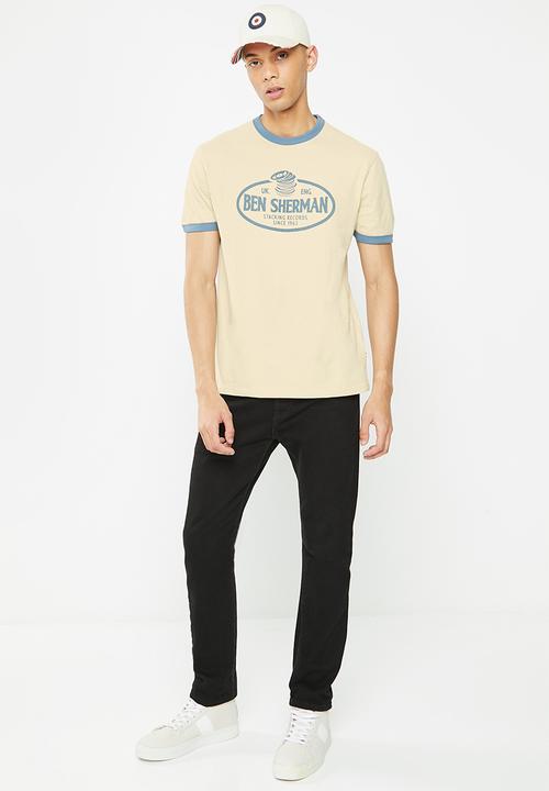 Ben Sherman - River brand driver tee - tofu/blue