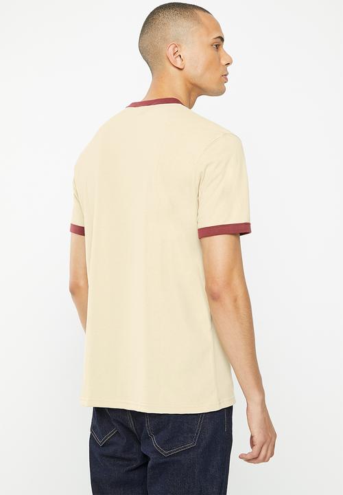 Ben Sherman - River brand driver tee - tofu/maroon