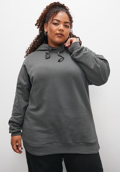 Blake - Graphic slouch hoodie - slate grey