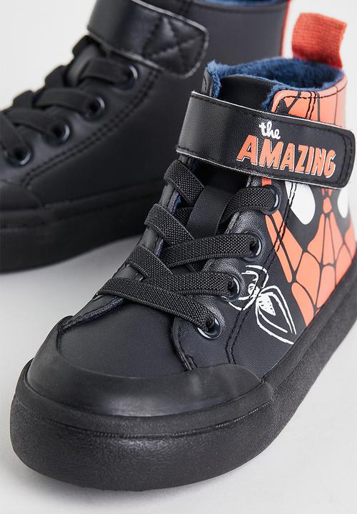 H&M - Warm-lined printed hi-tops - black/spider-man