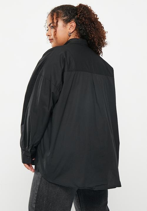 Cotton On - Plus dad shirt - black