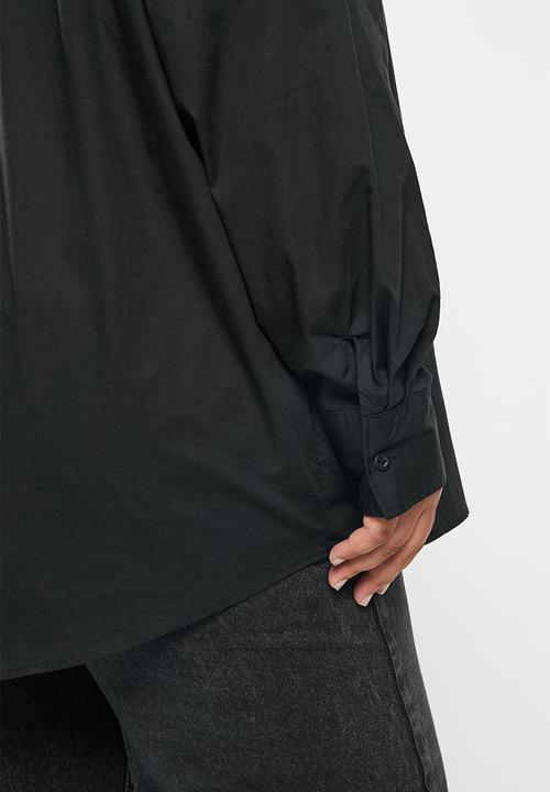 Cotton On - Plus dad shirt - black