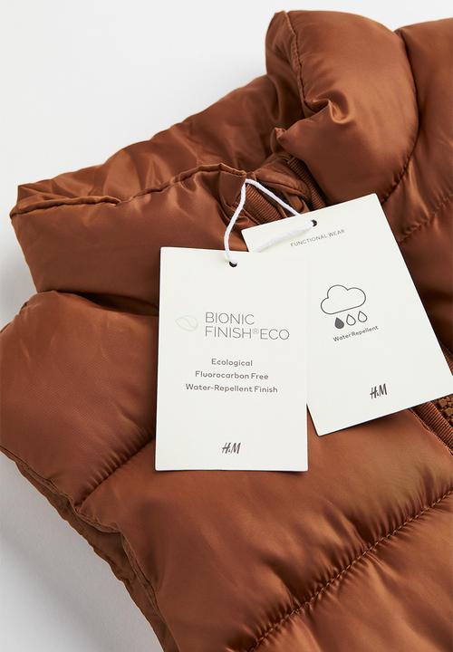 H&M - Water-repellent puffer gilet - brown