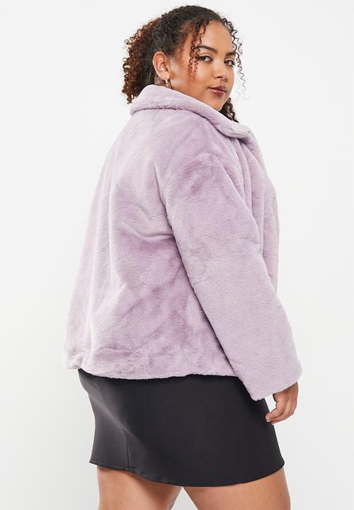 dailyfriday - Faux fur zip up jacket - mauve