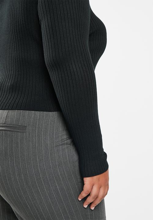 Cotton On - Plus jamie suiting pant - charcoal pinstripe 