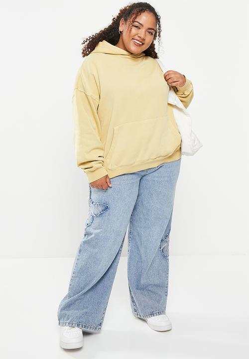 Cotton On - Plus classic washed hoodie - washed light sand 