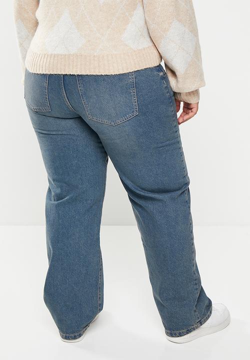 Cotton On - Plus loose straight jean - logans blue