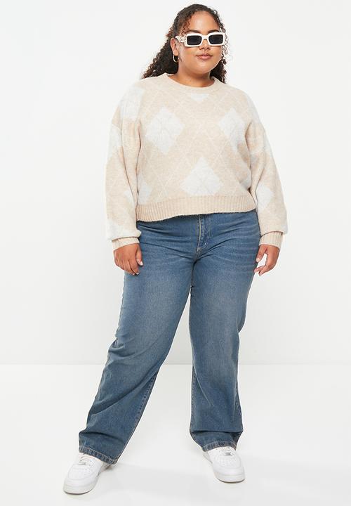Cotton On - Plus loose straight jean - logans blue