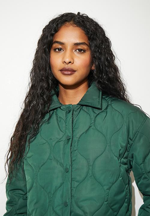 Superbalist - Quilted overshirt - emerald green