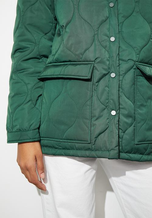 Superbalist - Quilted overshirt - emerald green