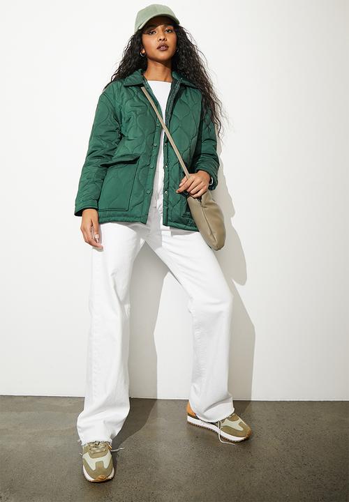 Superbalist - Quilted overshirt - emerald green