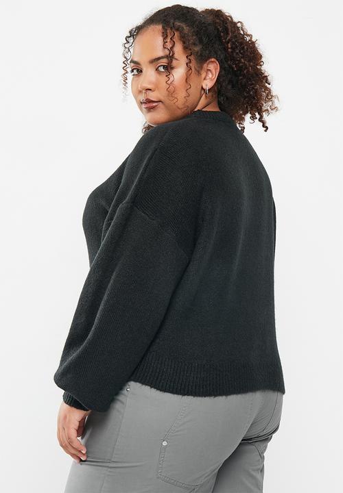 Cotton On - Plus blondie crew pullover - black 