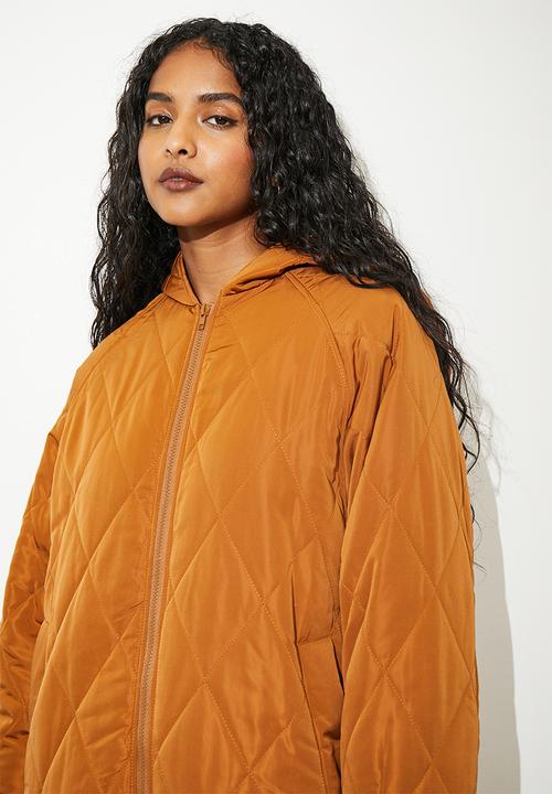 Superbalist - Quilted puffer coat - tan