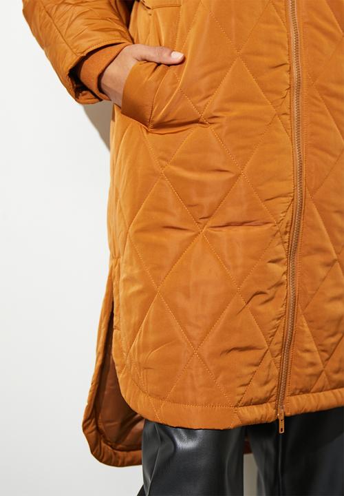 Superbalist - Quilted puffer coat - tan