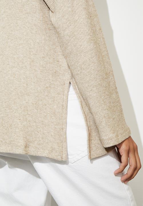 Superbalist - High neck with bell sleeve - stone