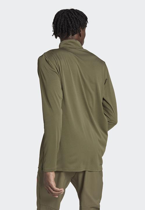adidas Performance - Tr-es+ bl 1/4 z - olive strata & bright red