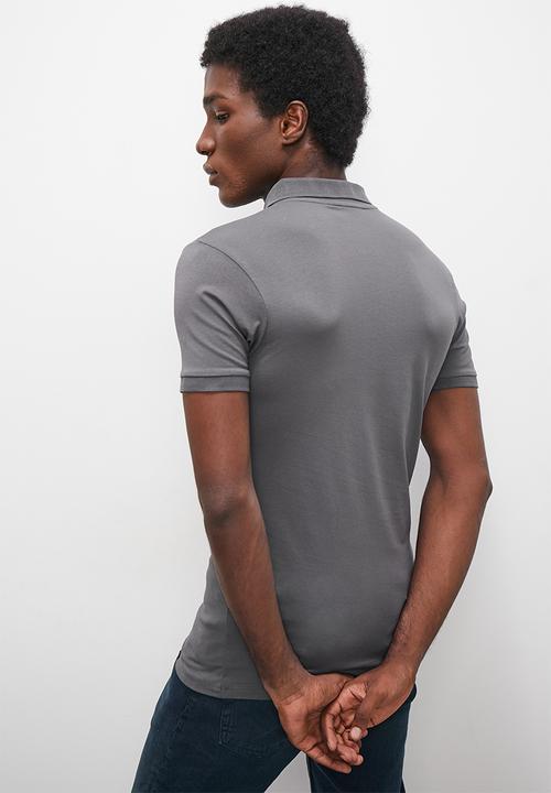 Superbalist - Rico muscle fit golfer - charcoal melange