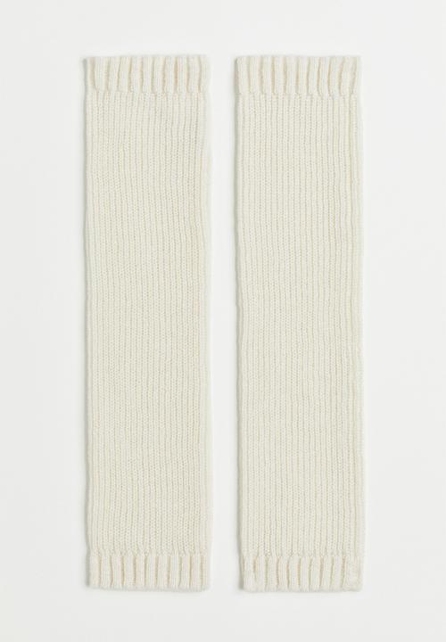 H&M - Rib-knit leg warmers - light beige