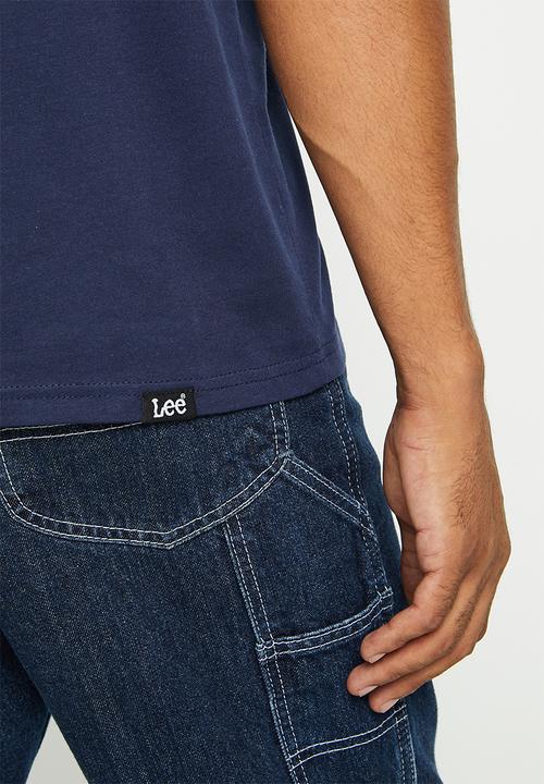 Lee  - Embroidered badge t - navy